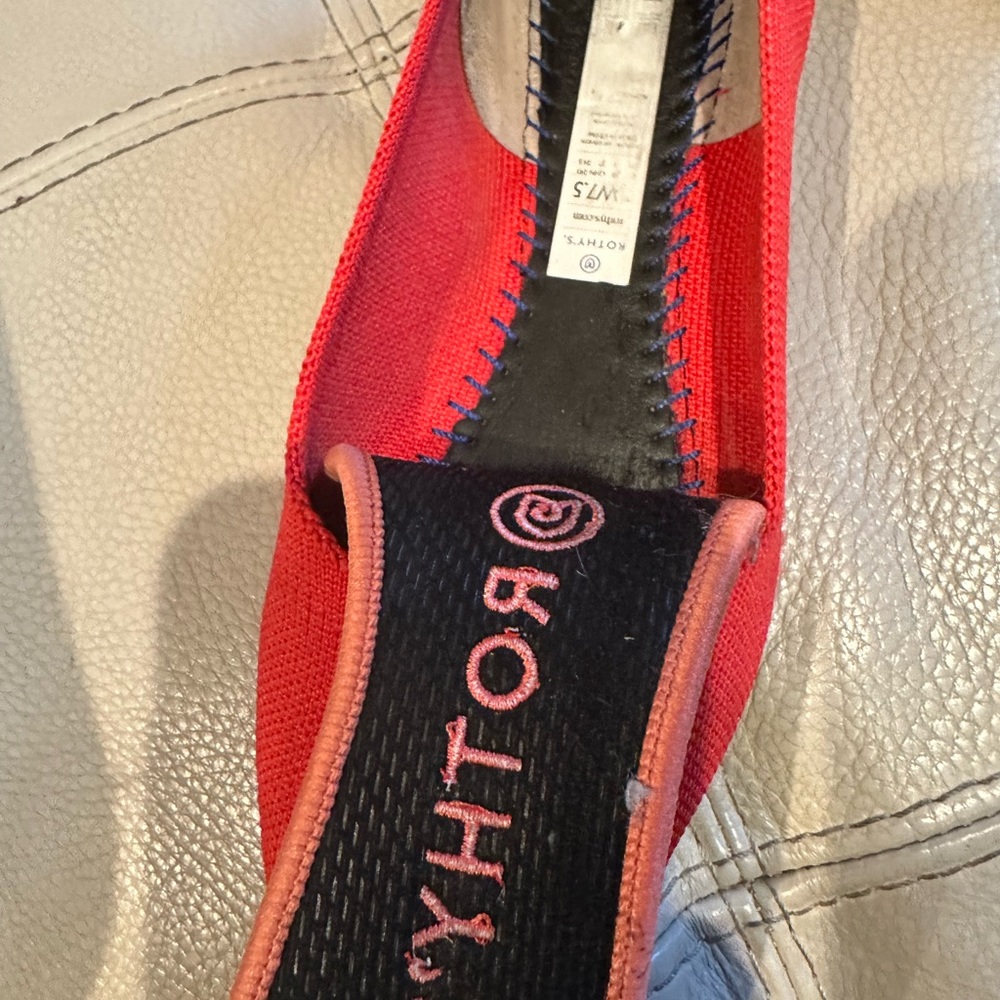 Rothys Rothy’s Red The Point Toe Flats Size 7,5 P… - image 5